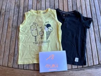 Lot de 2 T-shirts Kiabi - 18 mois