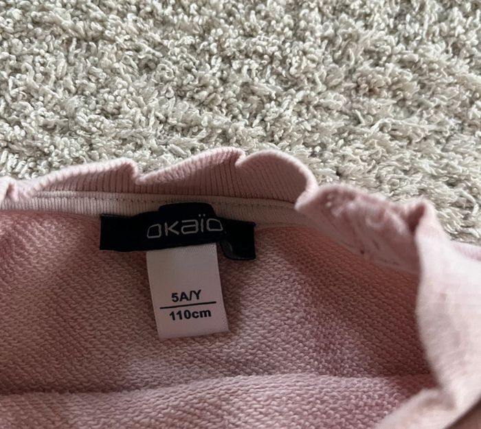 Sweat rose pâle Okaïdi taille 5 ans « Rêveuse » - photo numéro 3