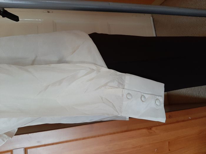 CHEMISIER créme  EN SOIE COL JABOT - AGGABARTI - photo numéro 6