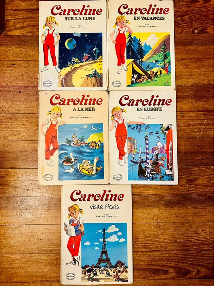 Lot de 5 albums Caroline grands livres état satisfaisant Pierre Probst