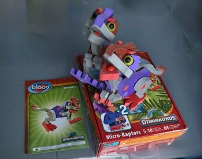 Jeu de construction en mousse 2 dinosaures bloco Dinosaurus - photo numéro 2