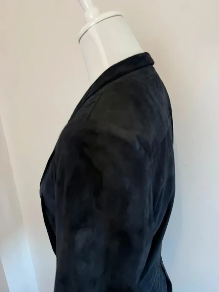 Veste IKKS en cuir de chèvre marine taille M - photo numéro 3