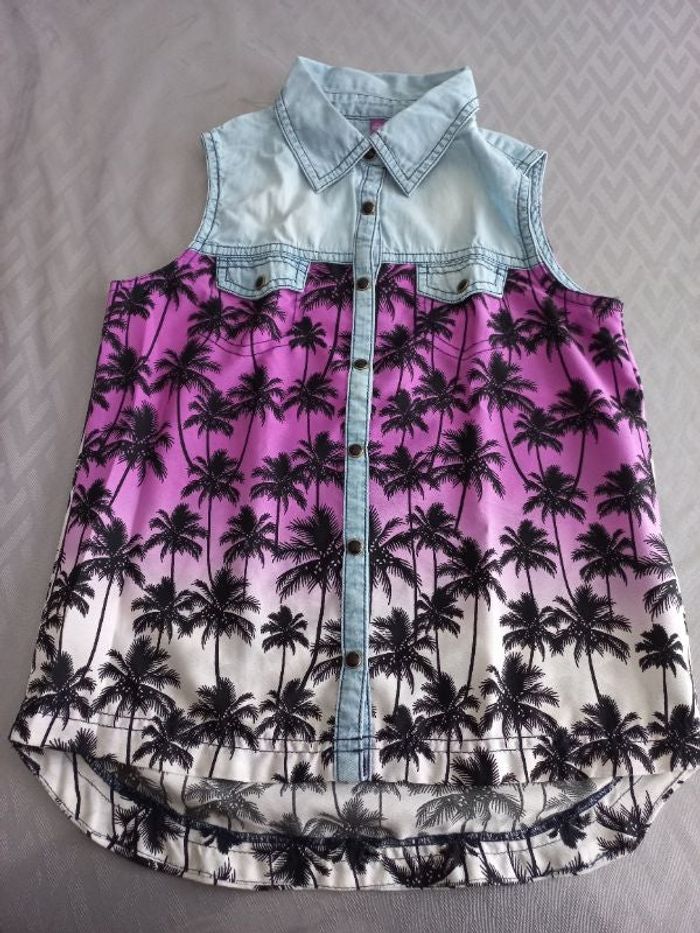 Chemise à pressions sans manches Gémo