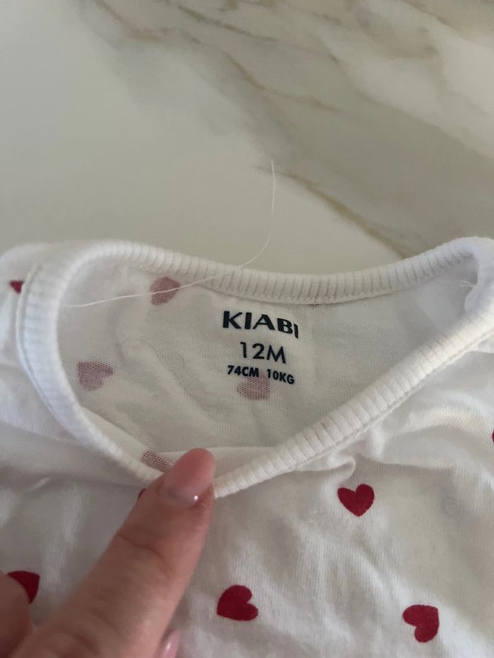 Teeshirt cœur kiabi 12 mois - photo numéro 2