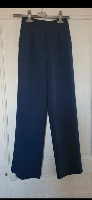 pantalon droit bleu marine