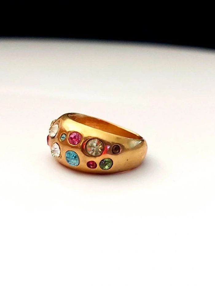 bague jonc en plaqué or vintage taille 55 - photo numéro 6