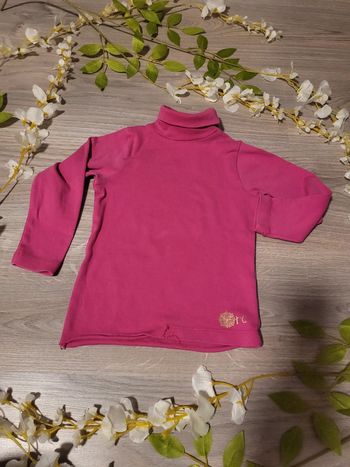 Haut col roulé fille rose orchestra 3 ans