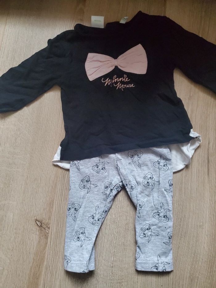 🌴 Ensemble disney minnie haut + legging taille 3 mois