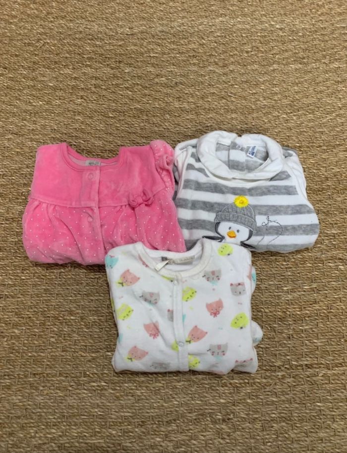 Lot de pyjama/grenoullières d’hiver bébé 3 mois - photo numéro 2
