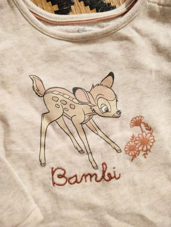 Pull polaire Bambi Disney 9 mois 74 cm fille hiver - photo numéro 2