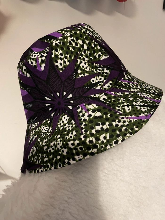 Bob réversible wax vert et violet 60 cm