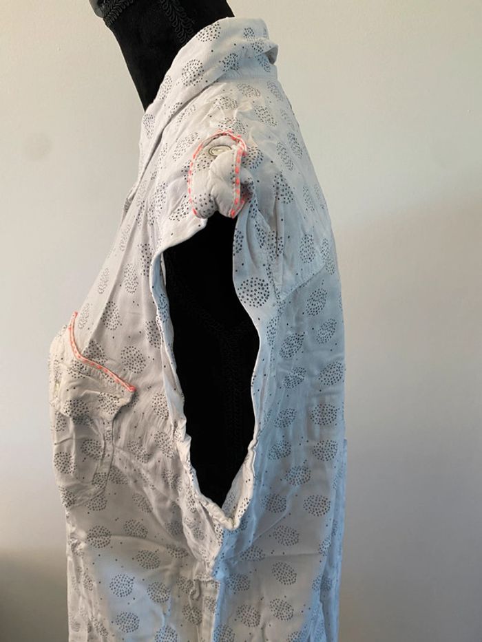 Chemise débardeur Kaporal manche courte taille M blanc à motifs - photo numéro 5