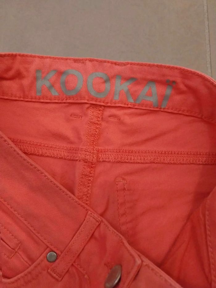 Pantalon mi mollet rose Kookai T34 - photo numéro 3