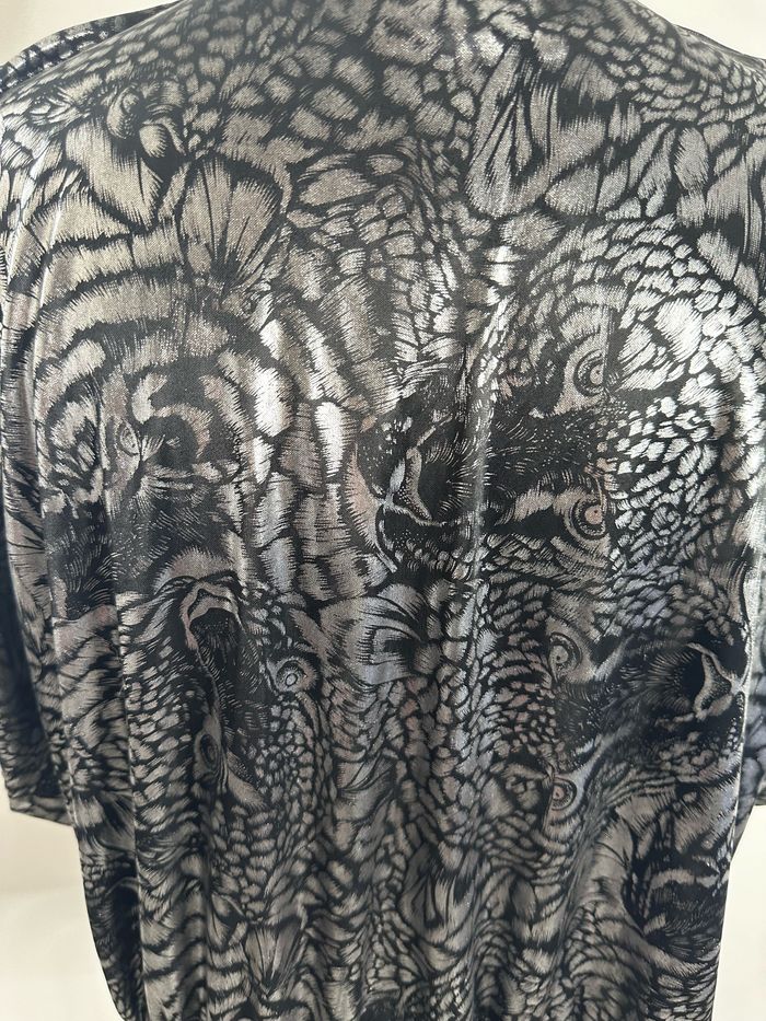 Blouse tigre noire et argentée C&A Y2K T46 3XL - photo numéro 6