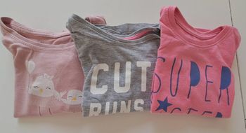 Lot de 3 tee-shirts manches longues fille 18 mois