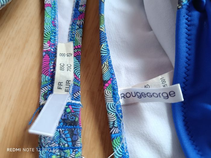 Maillot de bain bleu imprimé Rouge gorge T.40 - photo numéro 10
