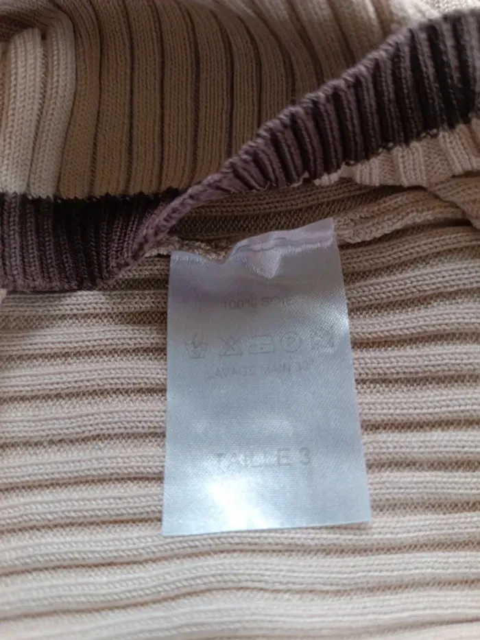 T-shirt soie beige Scottage 40 - photo numéro 4