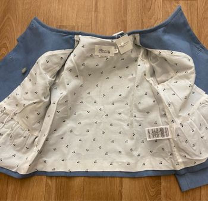 Veste bleu jean Bonpoint fille 6 ans - photo numéro 5