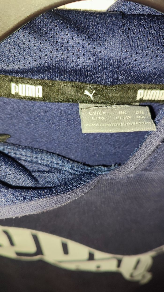 Beau sweat bleu puma garçon ado - photo numéro 3