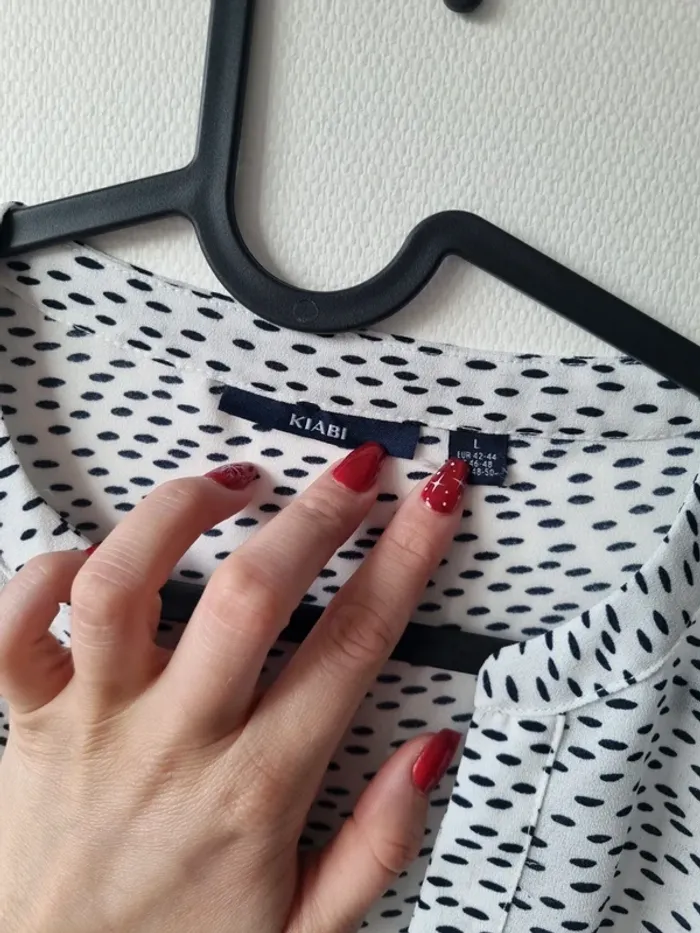 blouse kiabi col v a pois - photo numéro 5