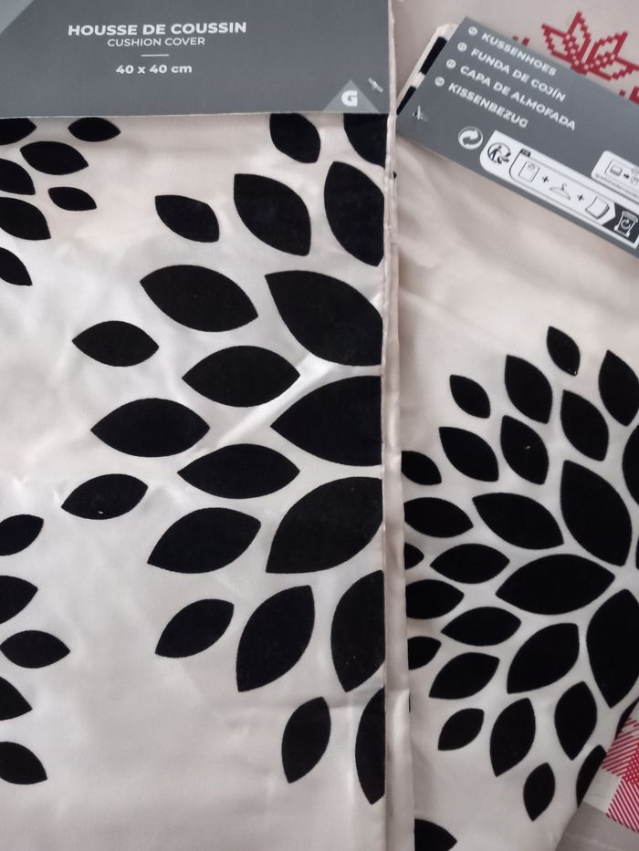 Lot de 2 housses coussin 40x40