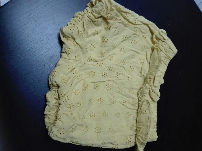Short boule brodé jaune bébé fille 6 mois neuf