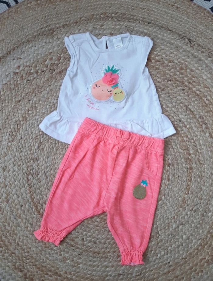 Tenue haut sans manches et pantalon léger Baby Club 62 cm
