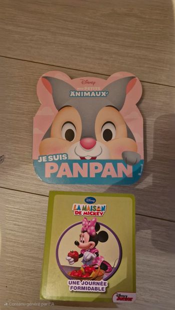 Lot de 2 livres Disney