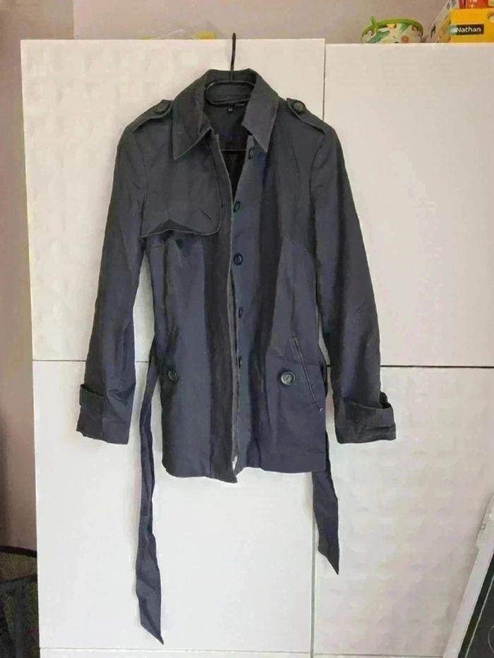 Trench gris anthracite etam femme