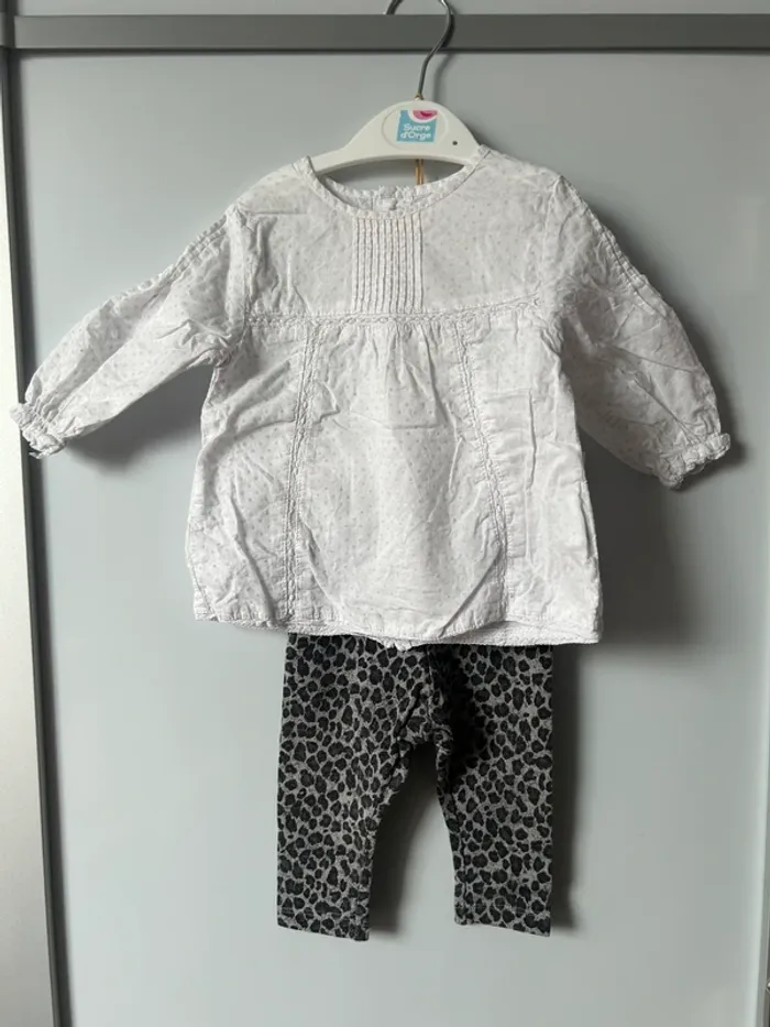 Blouse à pois et legging