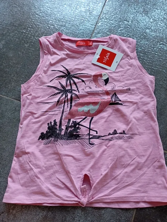 Tissaia t-shirt fille neuf 8 ans - photo numéro 2