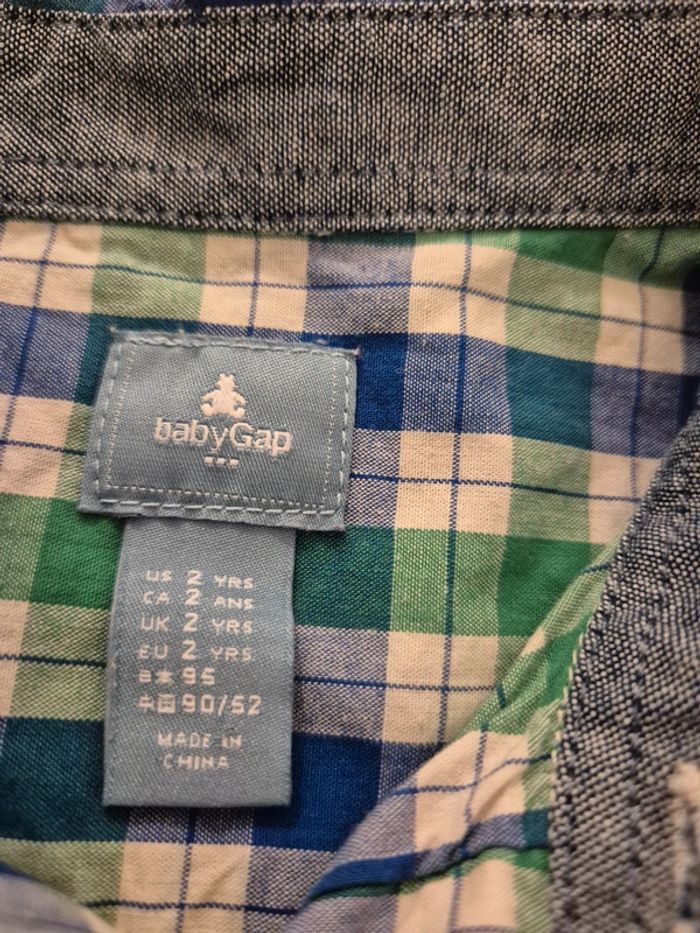 Chemise à carreaux Baby GAP 2 ans 95 cm - photo numéro 2