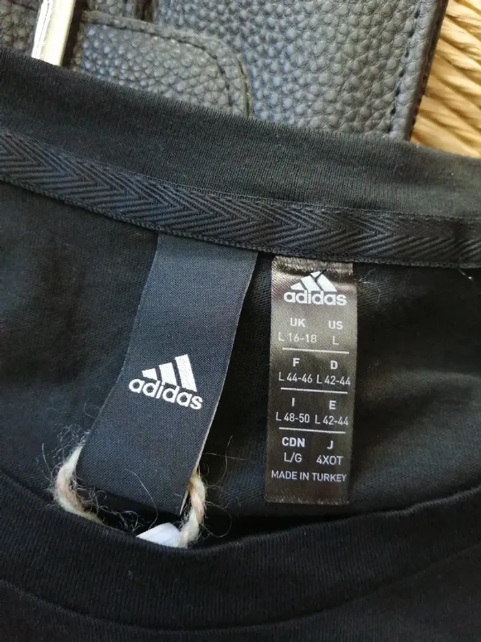 Tee-shirt noir de sport avec logo adidas / Adidas / (L) - photo numéro 6