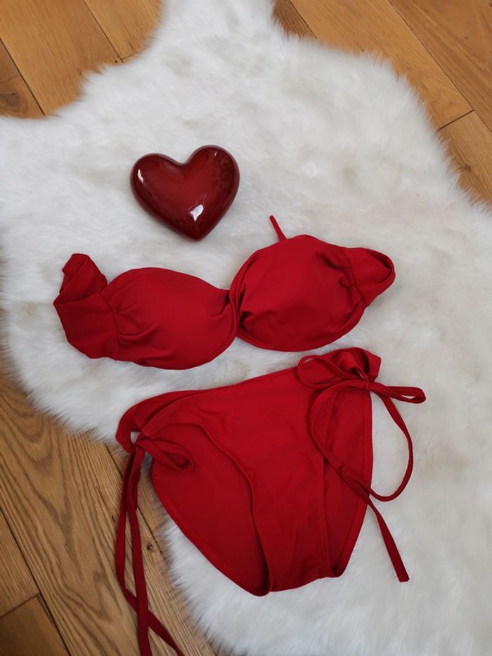 Ensemble bikini /maillot de bain taille 36/38  Rouge Vif 😍 - photo numéro 2