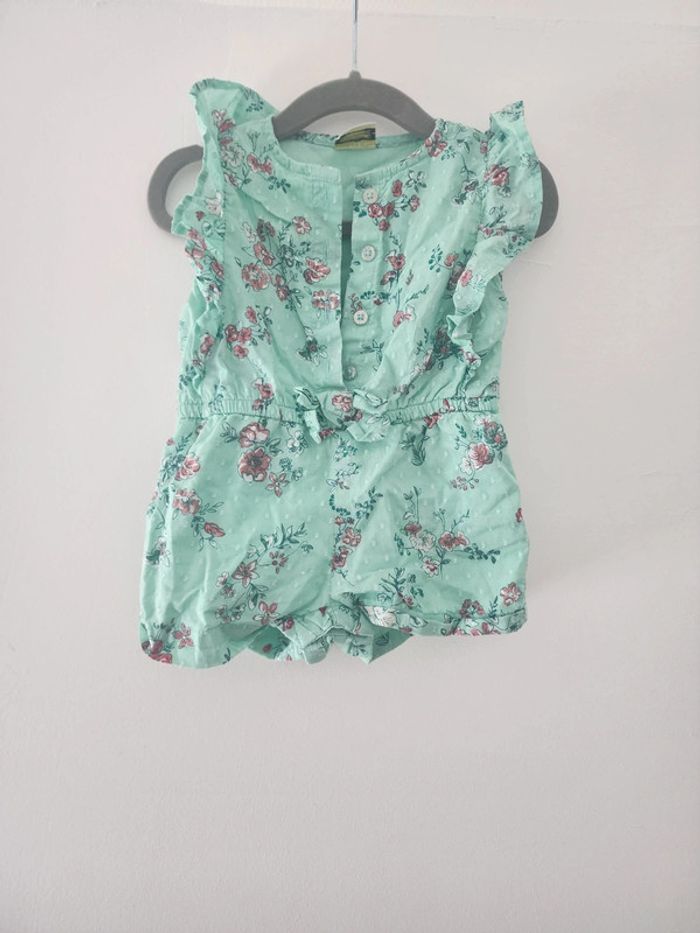 Combi short fleuri