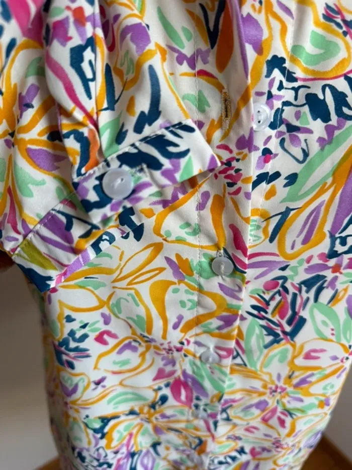 Superbe chemise fluide colorée Cerise Blue 🌸 M 38 - photo numéro 4