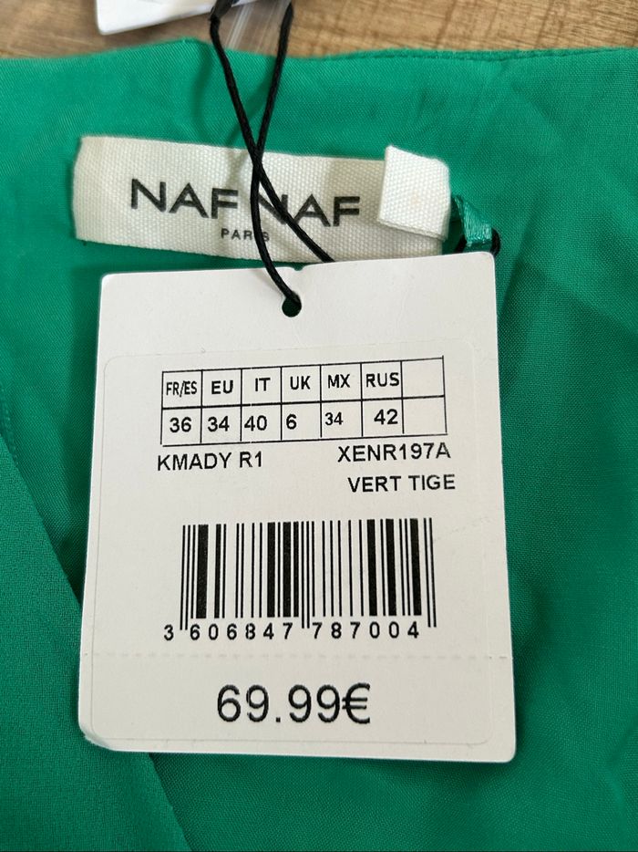 Robe verte neuve à manches longues Naf Naf taille 36 (valeur 70€) - photo numéro 9