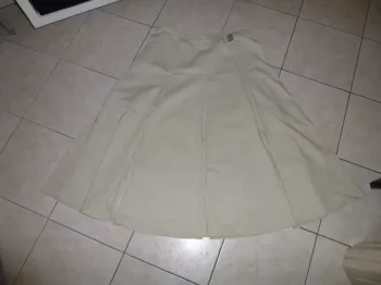 jupe longue beige fendu taille 48