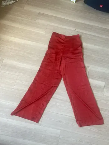 Pantalon large corail