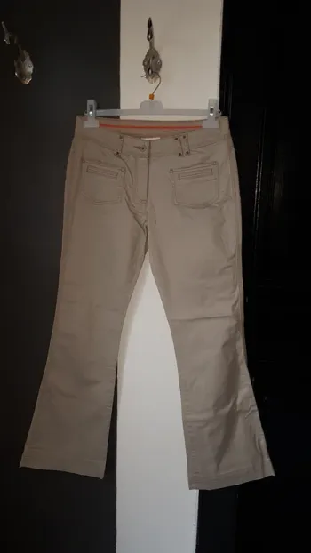 Pantalon femme beige 40 Promod