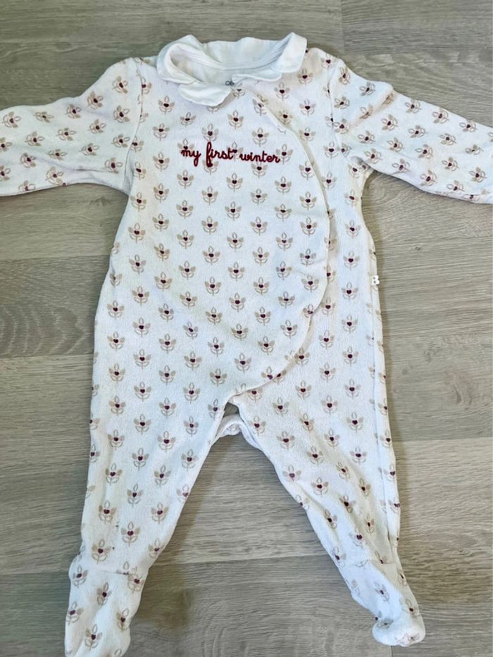 Lot de 3 pyjamas velours filles - 6 mois - photo numéro 3