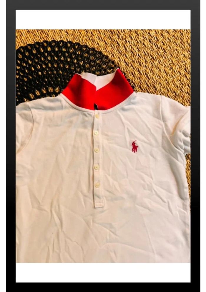 Polo Ralph Lauren rose blanc - photo numéro 2