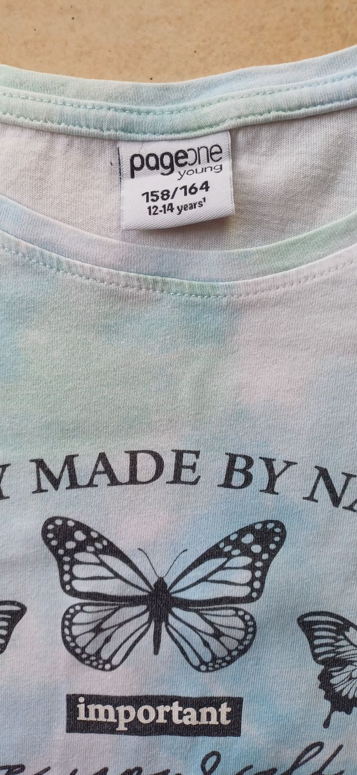 T-shirt papillons 12/14 ans PageOne - photo numéro 3