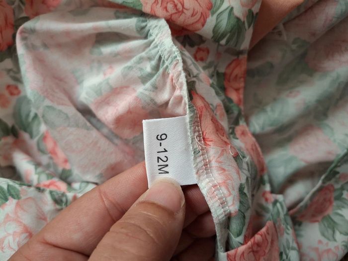 Robe coton fleurs et noeud 12 mois - photo numéro 6