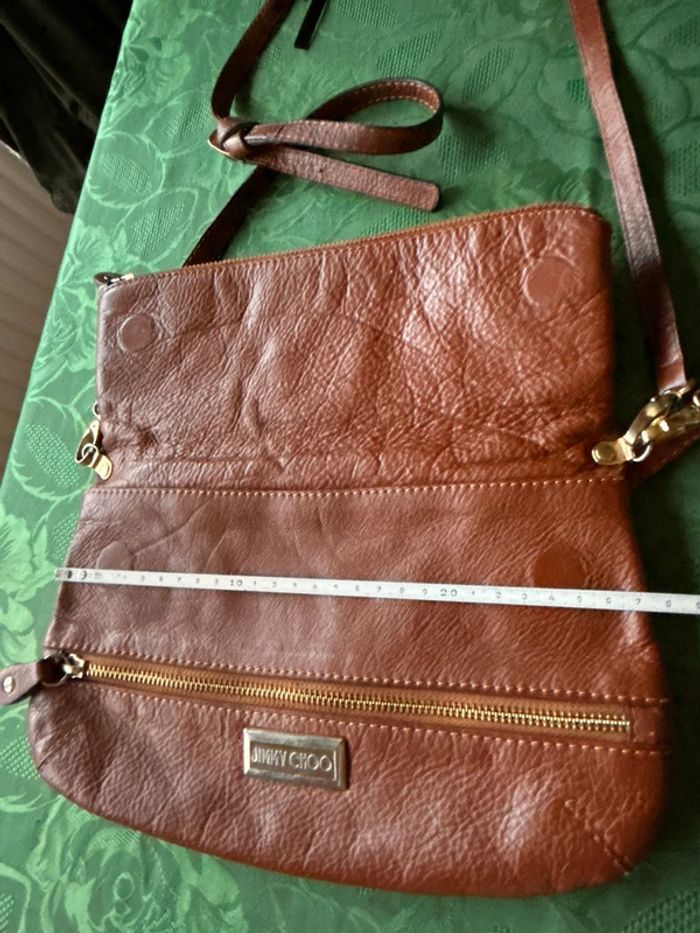 Sac marron bandoulière cuir Jimmy Choo - photo numéro 11
