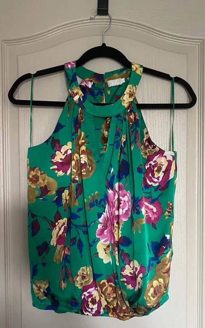Ensemble cardigan et top à fleurs taille 38 - photo numéro 2