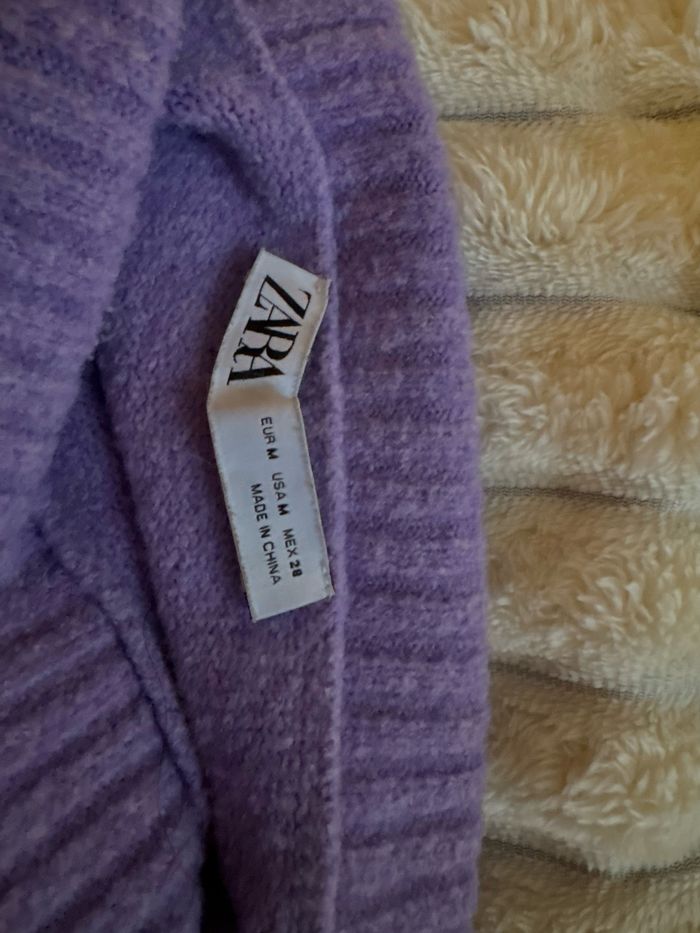 pull col roulé violet zara - photo numéro 3