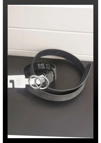 Ceinture en cuir noir pour femme