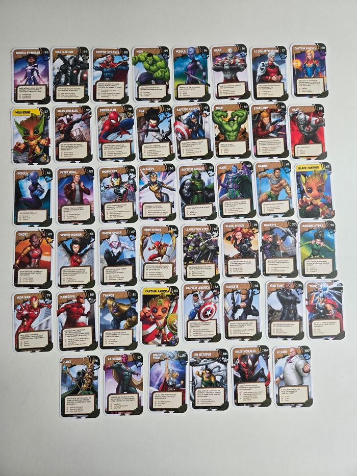 Lot de cartes Marvel Leclerc 2024