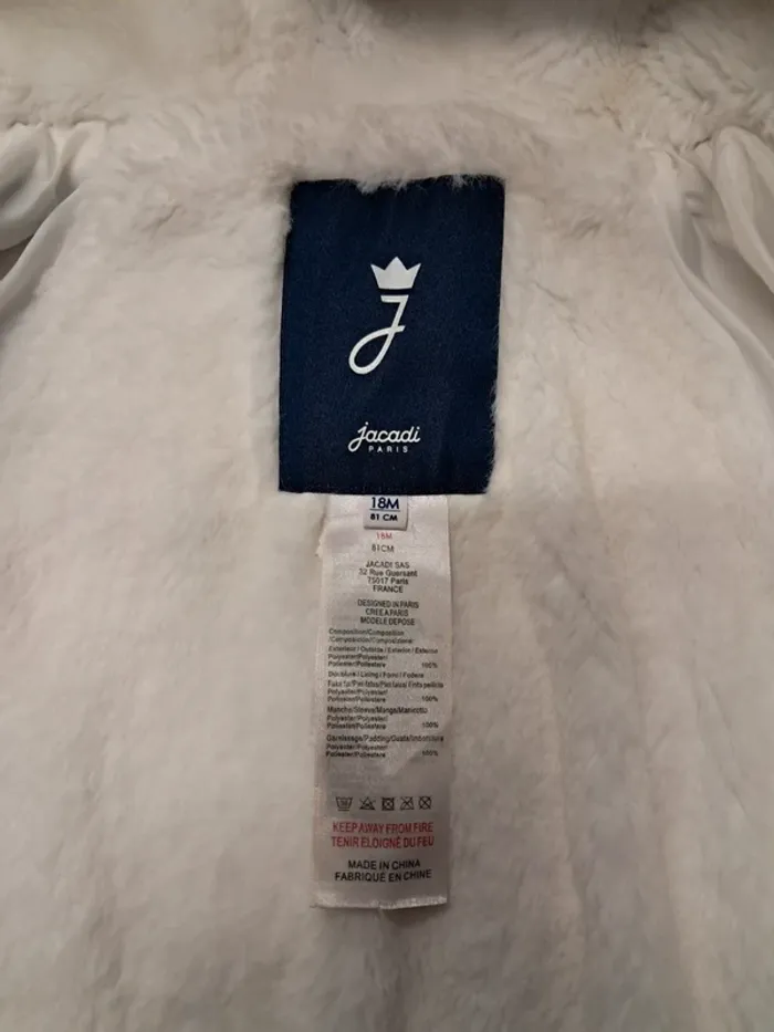 manteau hiver fille 18 mois jacadi - photo numéro 4